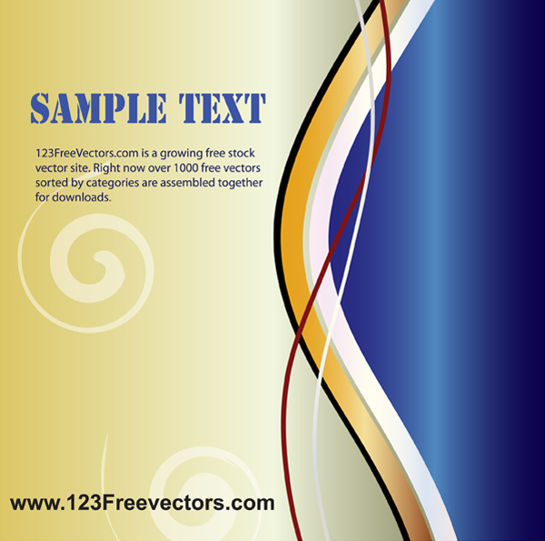 free vector Wave Page Layout Vector