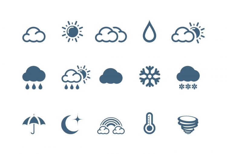 Weather icons vector Free Vector / 4Vector
