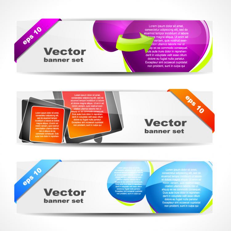 free vector Web banner boutique 01 vector