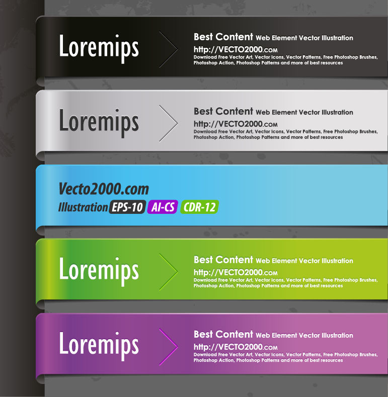 Web Element Best Content (7490) Free AI, CDR, EPS Download / 4 Vector