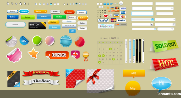 Download Website Design Elements (20124) Free Download / 4Vector