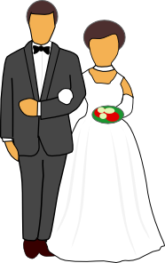 free vector Wedding Couple clip art