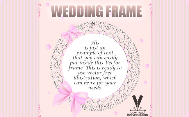 free vector Wedding Frame