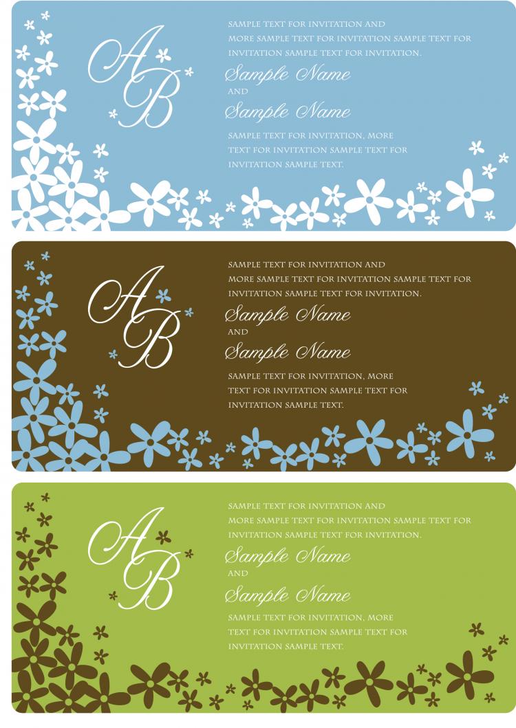 free vector Wedding invitation panel vector