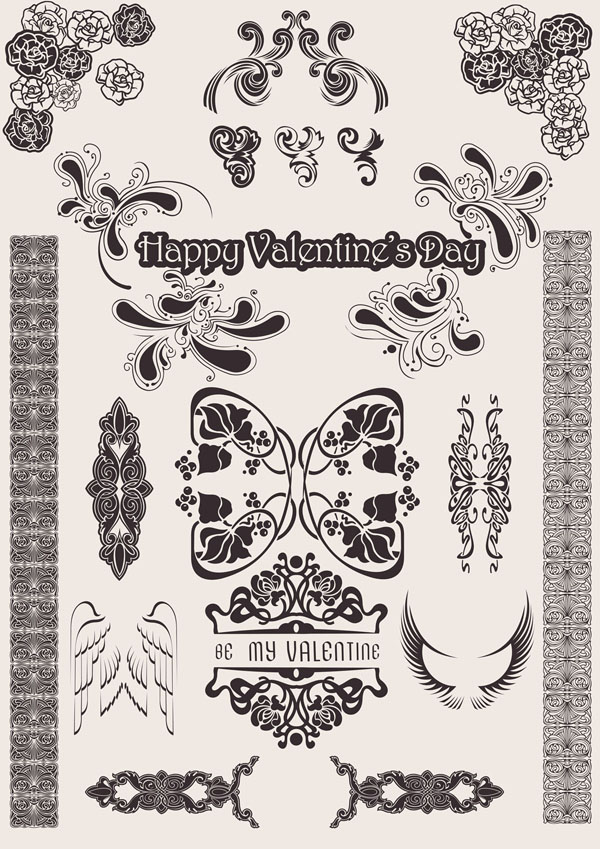 Download Wedding lace pattern (23488) Free EPS Download / 4 Vector