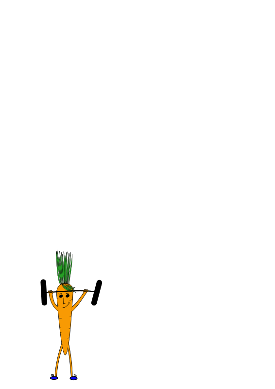 free vector Weightlifting carrot