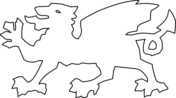 free vector Welsh Dragon clip art