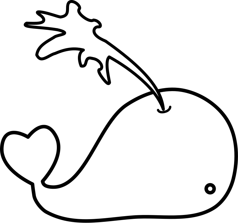 free vector Whale love
