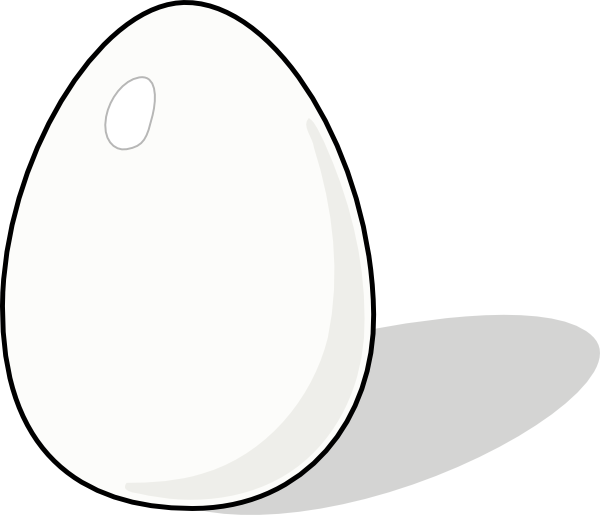 free vector White Egg clip art