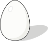 free vector White Egg clip art