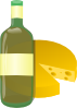 free vector Wine And Cheese clip art