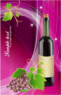 free vector Wine bottles u0026amp paste banner vector background