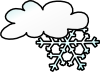 free vector Winter Cloud Snow Flake clip art
