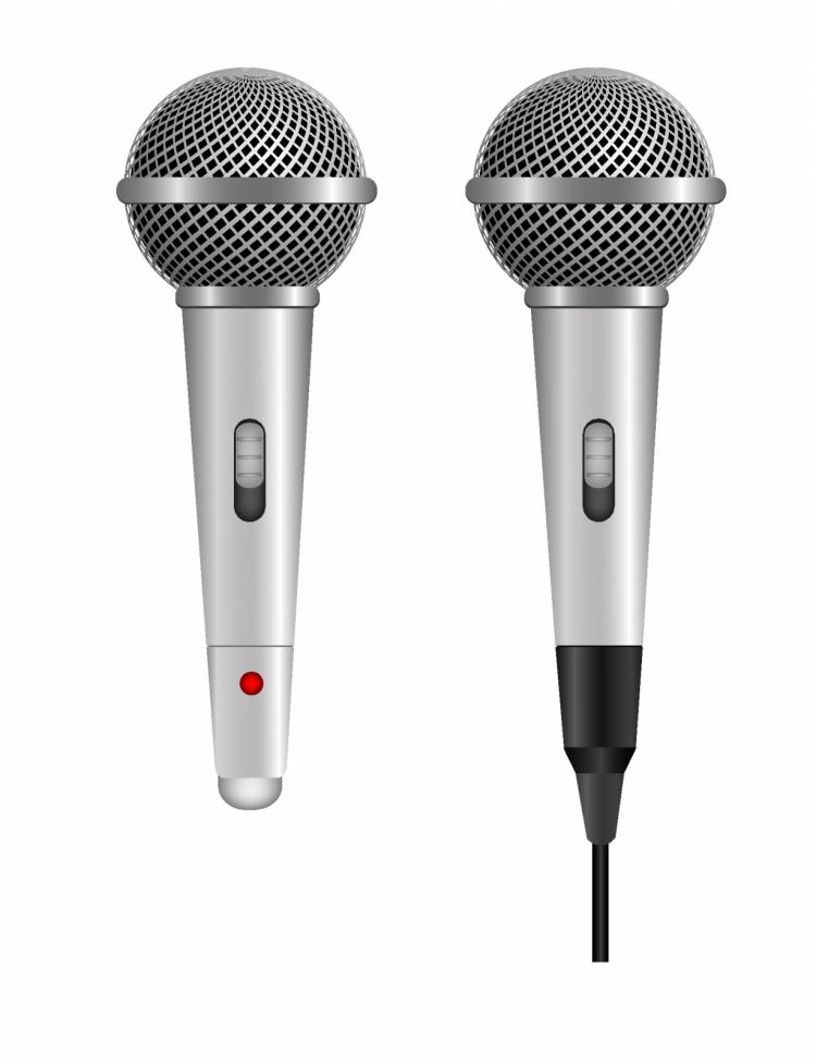 free vector Wire and wireless vocal microphone