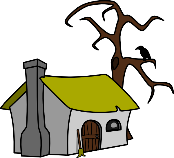free vector Witch Cottage clip art