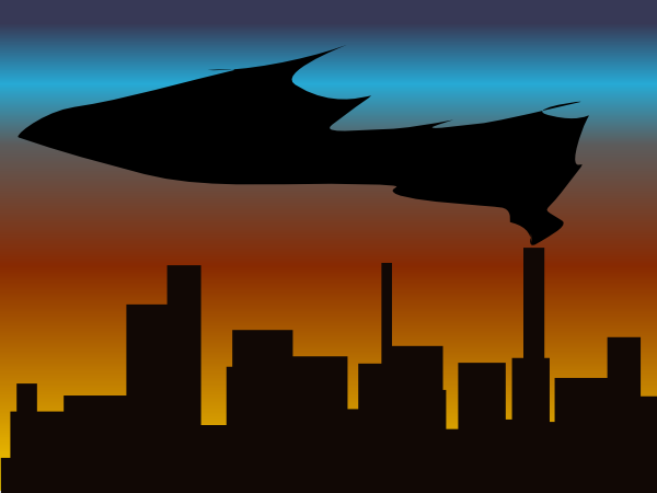 free vector Witchlines Skyline With Black Smoke clip art