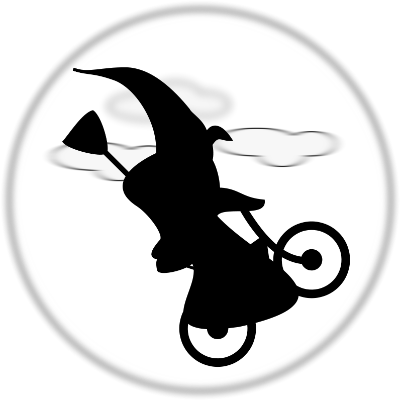free vector WitchOnABicycle