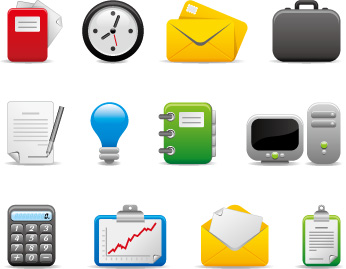 With the office computer network icon (20384) Free AI Download / 4 Vector