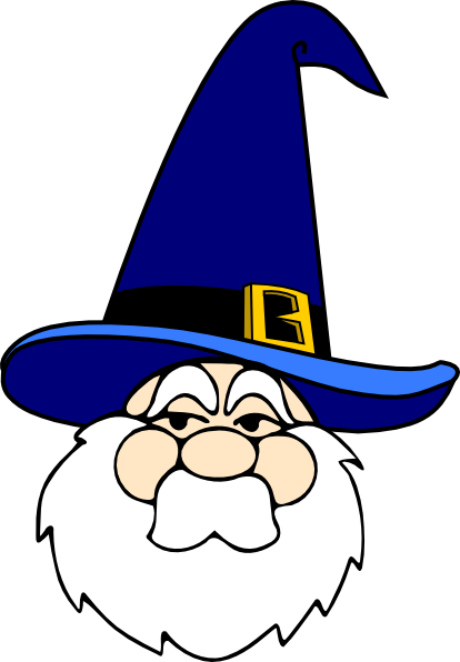 free vector Wizard In Blue Hat clip art