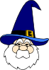 free vector Wizard In Blue Hat clip art