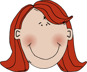free vector Womans Face With Red Hair clip art