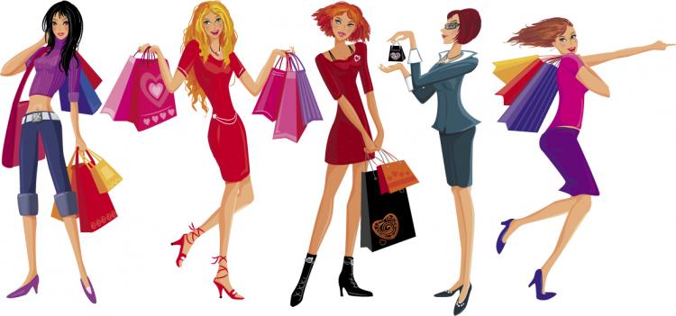 free vector Women vector fashion shopping