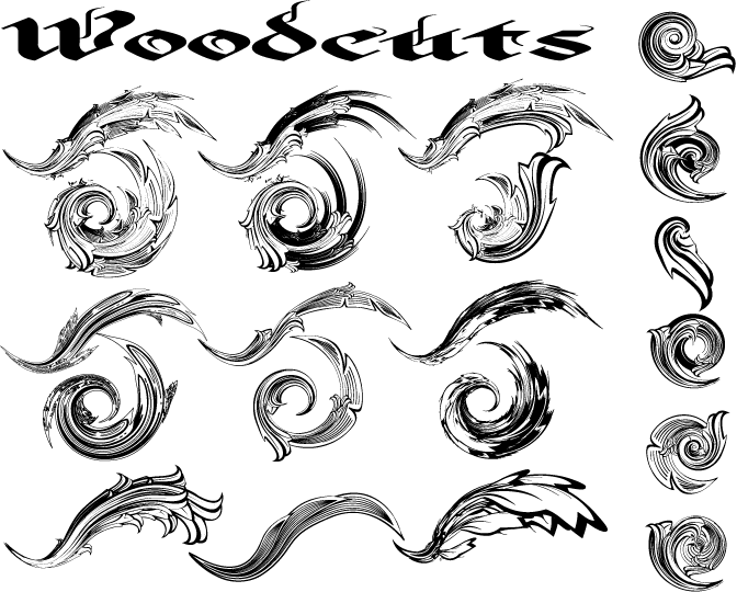 free vector Woodcuts vector