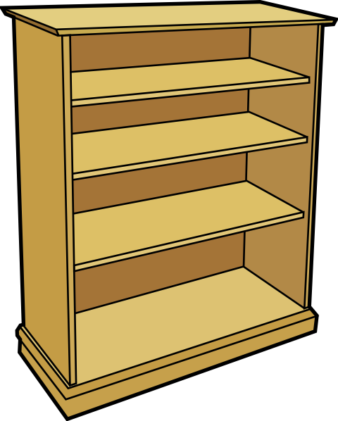 free vector Wooden Bookcase clip art