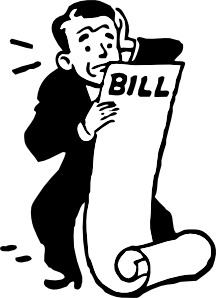 free vector Worried About A Bill clip art
