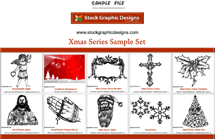 free vector Xmas Series Sample Set