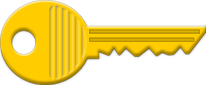 free vector Yellow Key clip art