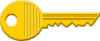 free vector Yellow Key clip art