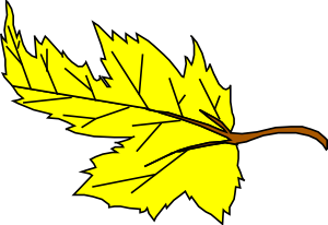 free vector Yellow Leaf clip art
