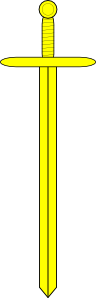 free vector Yellow Sword clip art