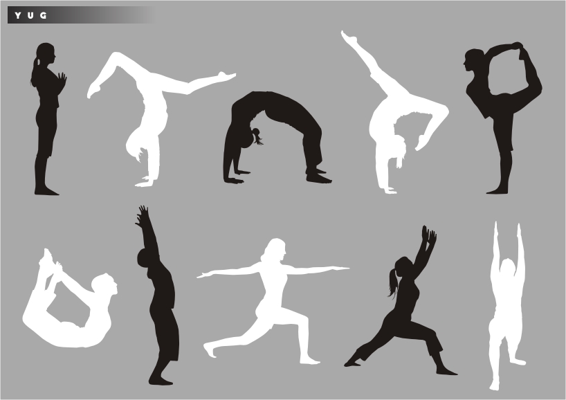 free vector Yoga silhouette vector