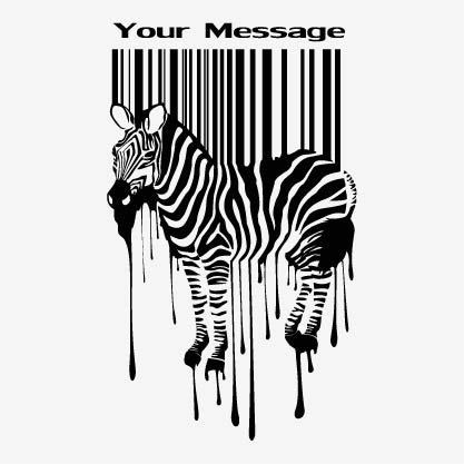 free vector Zebra and barcode vector