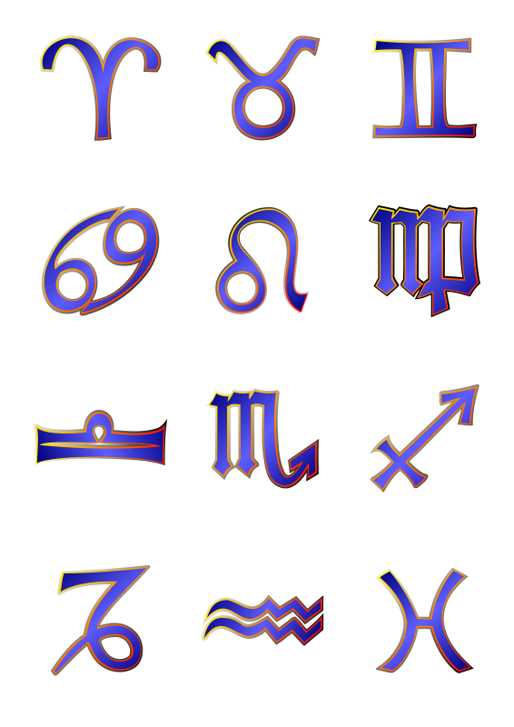 Download Zodiac Signs (99848) Free SVG Download / 4 Vector