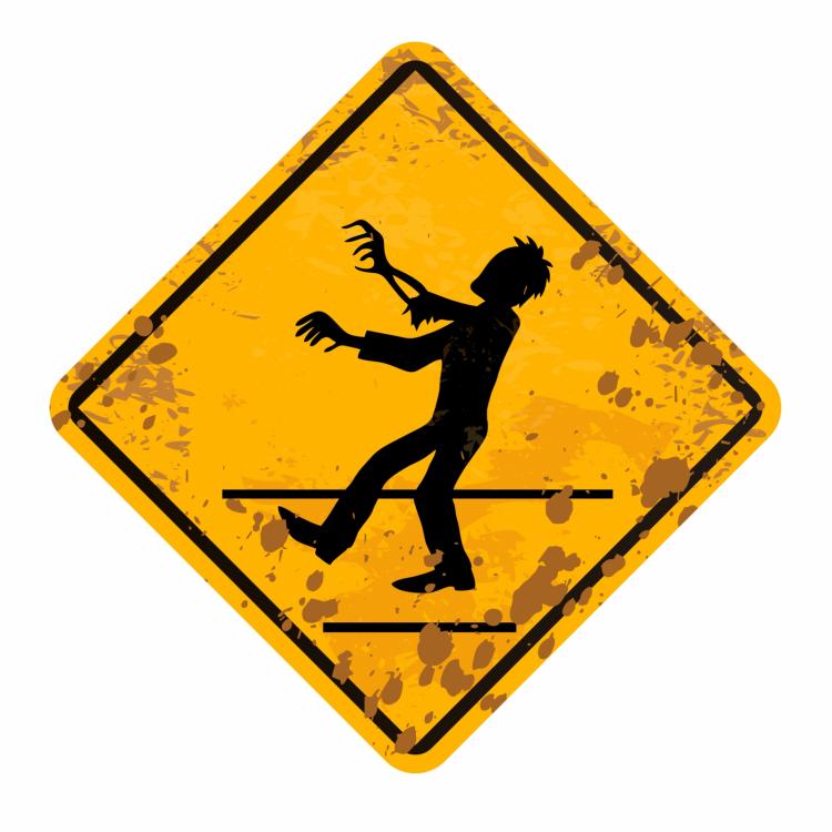 free vector Zombie crossing sign