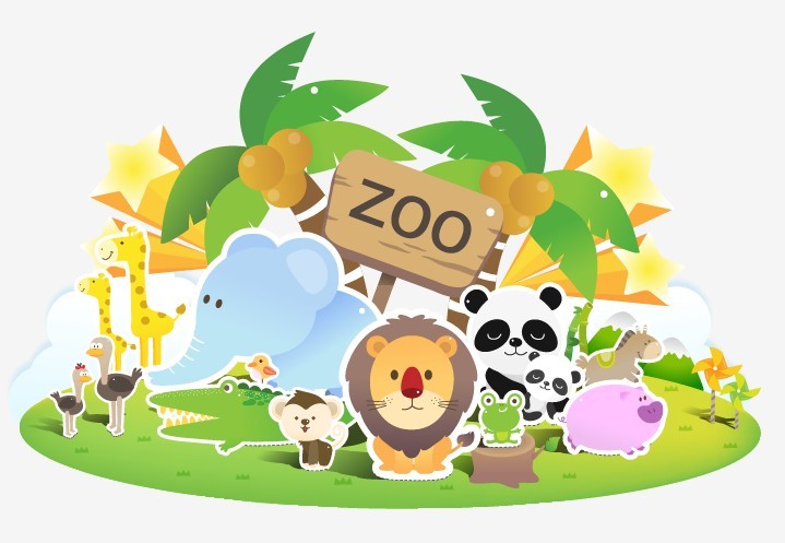 free vector Zoo lovely vector