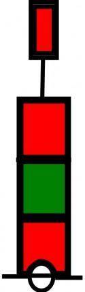 Beacon red-green-red IALA A