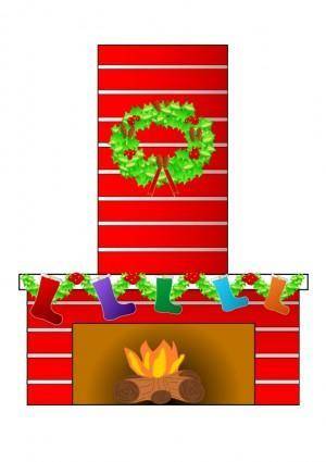 Christmas fire place