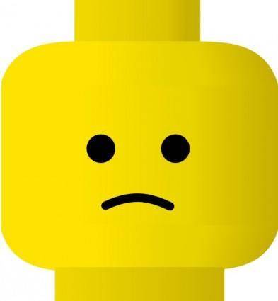 Lego Smiley Sad clip art
