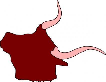 Ox Head With Horns clip art