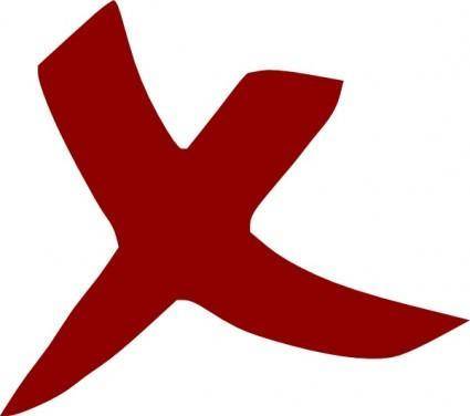 X Wrong Cross No clip art