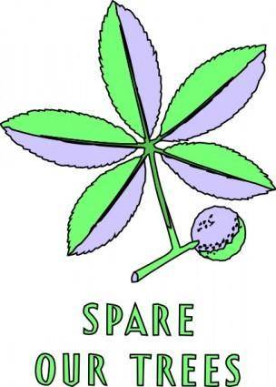 Spare Our Trees clip art