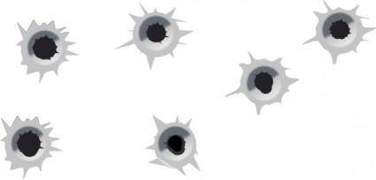 Set Of Bullet Holes clip art