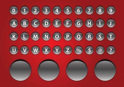 Shiny Alphabet Buttons