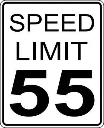 Car Speed Limit Roadsign clip art