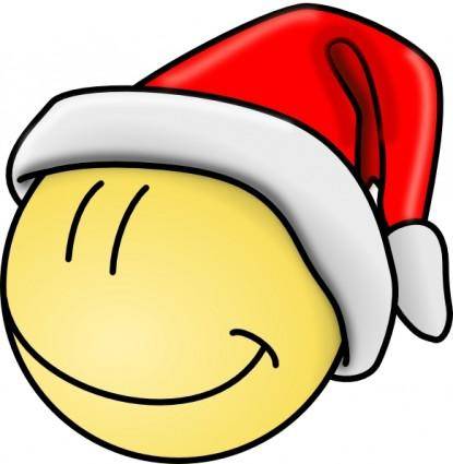 Smiley Santa Face clip art