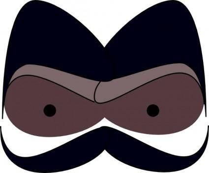 Face With Mustaches clip art